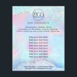 Kristallopal-IMITATE irisierender Flyer<br><div class="desc">Schönheitssalon berufliche Make-up-Künstler Flyer</div>