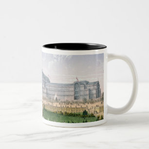 Kristallpalast, Sydenham, c.1862 (Farbelitho) Zweifarbige Tasse