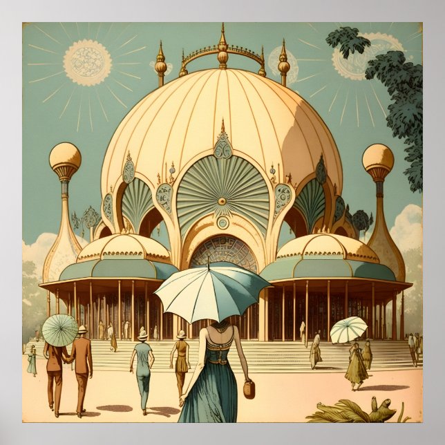 Kristallpalast Weltmesse, künstlerisches Kunstpost Poster (Vorne)