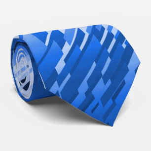 Kristallprisma-gestreiftes blaues einseitiges krawatte