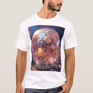 Kristallquartiere Planet Glitzer silberglänzend T-Shirt
