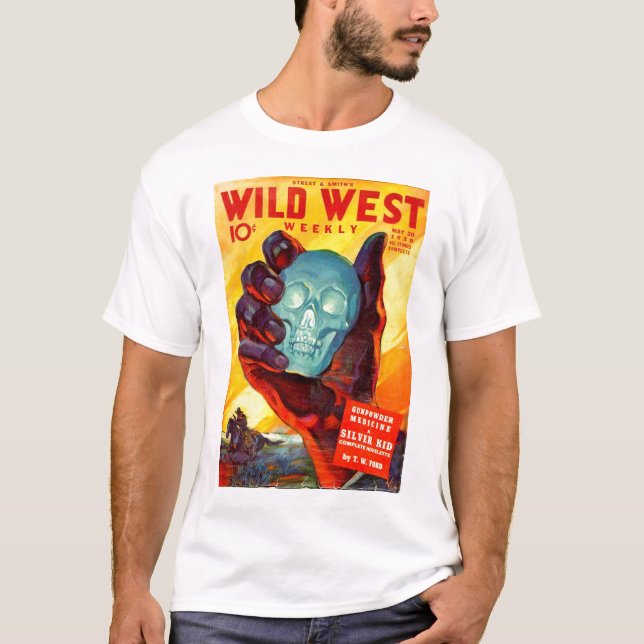 Kristallschädel-Western-Geheimnis-Zeitschrift 1939 T-Shirt (Vorderseite)