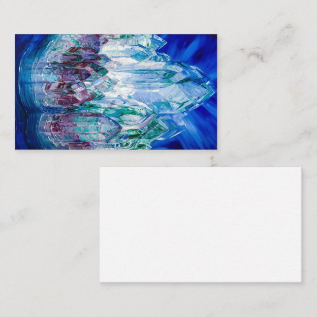 Kristallschloss im Meer, 1914 von Wenzel Hablik Visitenkarte (Vorne/Hinten)