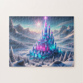 Kristallschloss Irisierendes Winterwunderland Puzzle