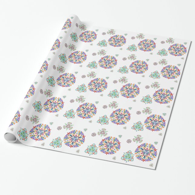 Kristallschneeflocke-Packpapier Geschenkpapier (Ungerollt)