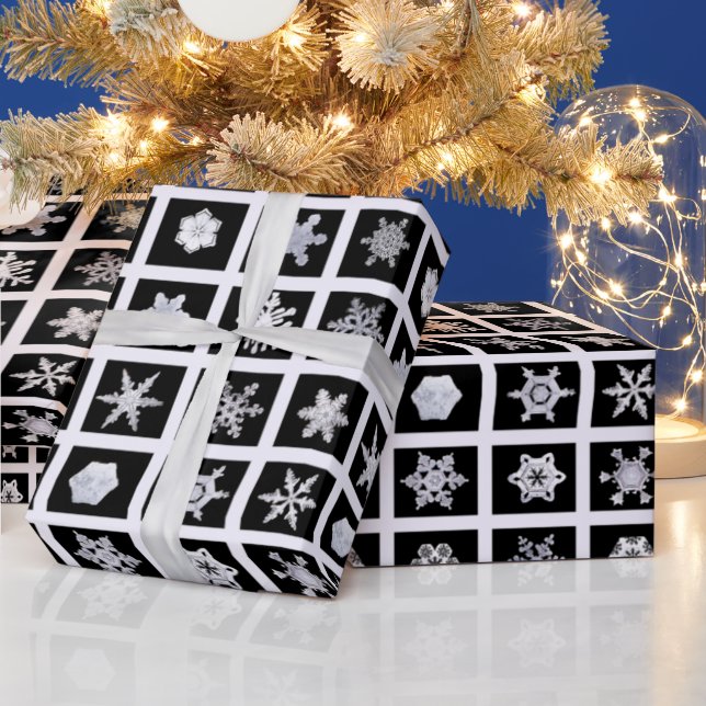 Kristallschneeflocken glänzendes Wrapping Paper Geschenkpapier (Feiertage)