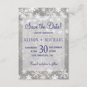 Kristallschneeflocken rett Dattelhochzeit Save The Date