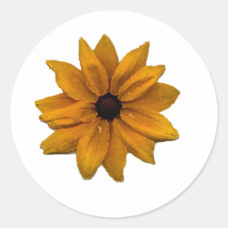 Kristallsonnenblume Runder Aufkleber