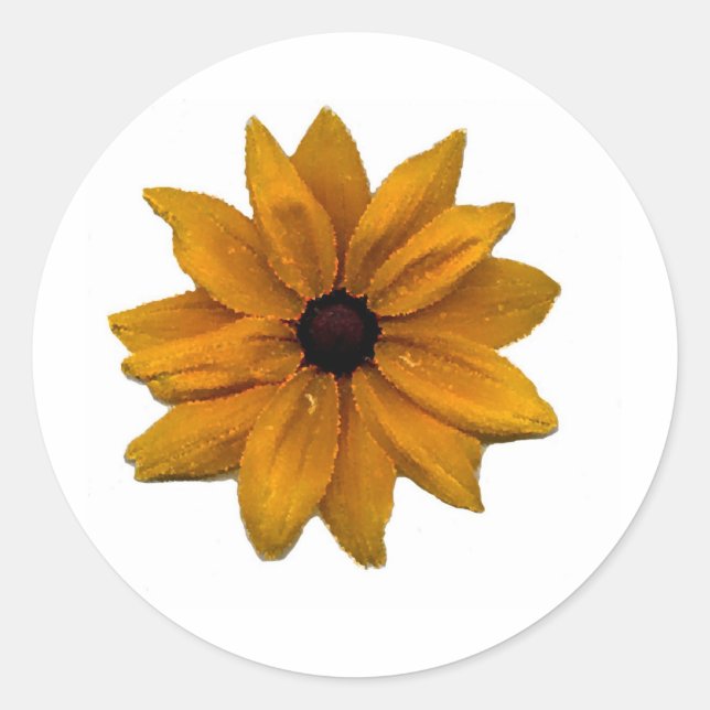 Kristallsonnenblume Runder Aufkleber (Vorderseite)