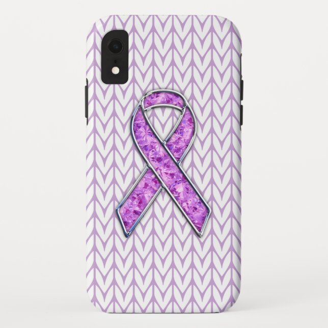Kristallstil Rosa-Band-Strick Case-Mate iPhone Hülle (Rückseite)