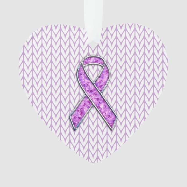 Kristallstil Rosa-Band-Strick Ornament (Vorderseite)