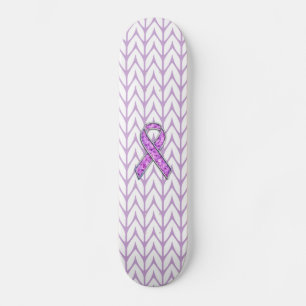 Kristallstil Rosa-Band-Strick Skateboard