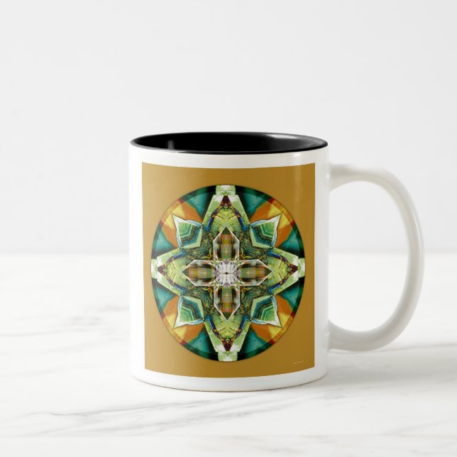 KristallTasse des mandala-6 Zweifarbige Tasse (Rechts)