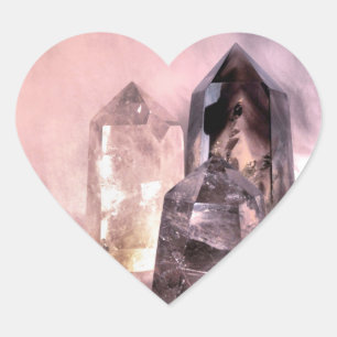 Kristallträume Herz-Aufkleber