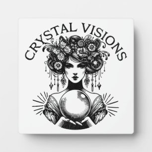 Kristallvisionen Mystische Frauen Tabletop Plaque  Fotoplatte