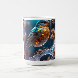 Kristallvogel-Tasse - Farbige Vogel-Kaffeetasse - Kaffeetasse