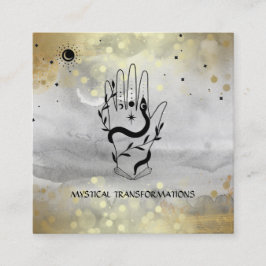 *~* Kristallwaren Hand Schlange Moon Magic Boho Gr Quadratische Visitenkarte