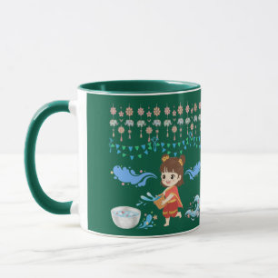 Kristallwasser-Feier Jägergrün Tasse