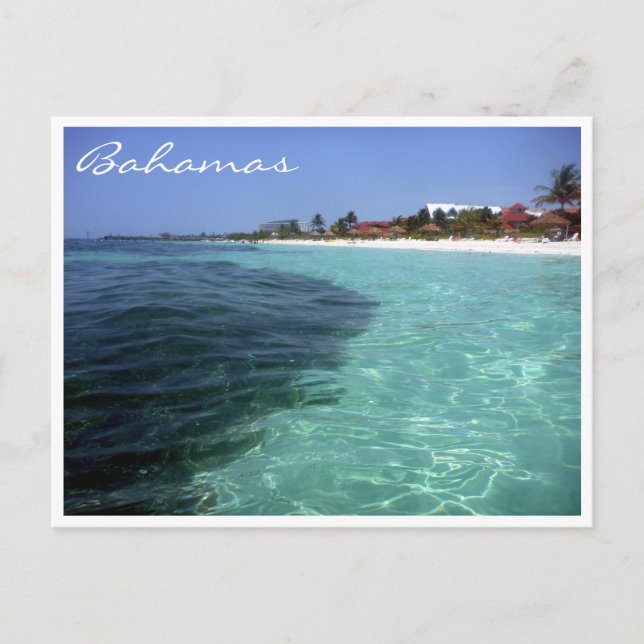 Kristallwasser von Bahamas Postkarte (Vorderseite)