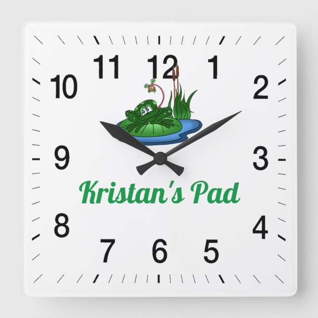 Kristans Pad-Square-Uhr Quadratische Wanduhr (Vorderseite)