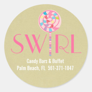 Krista's SWIRL-Aufkleber Runder Aufkleber