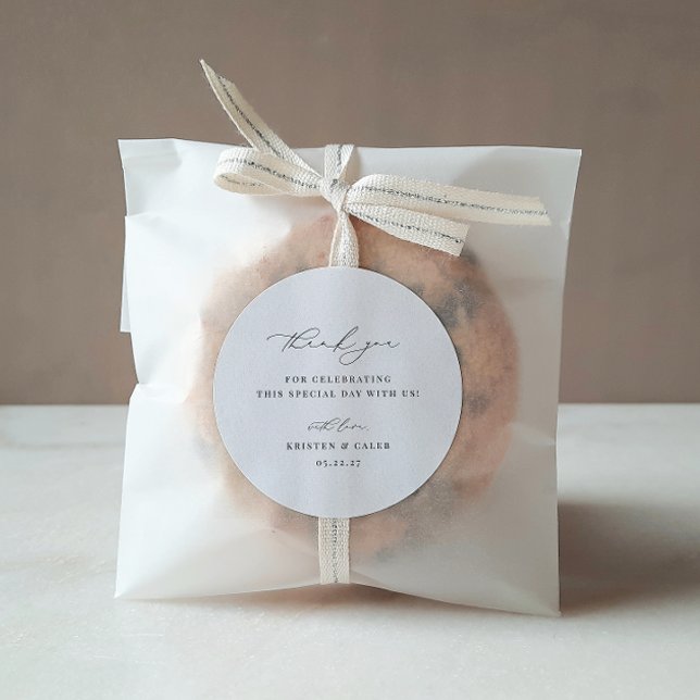 KRISTEN Moderne Minimalistische Hochzeit Vielen Da Runder Aufkleber (Von Creator hochgeladen)