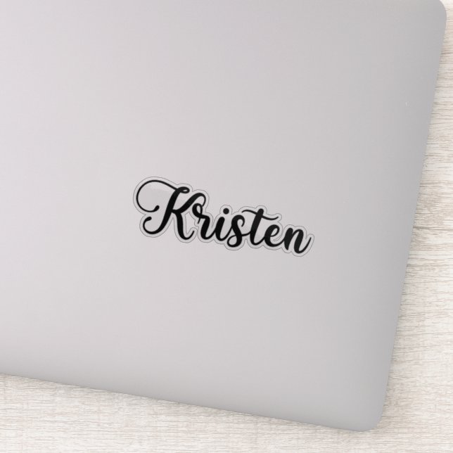 Kristen Name - Handgeschriebene Kalligrafie Aufkleber (Detail)