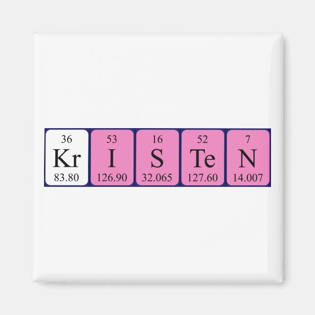 Kristen Periodenmagnet Magnet (Vorne)