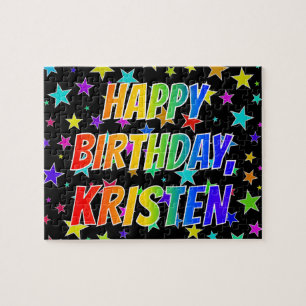 "KRISTEN" Vorname, Spaß "GLÜCKLICHER GEBURTSTAG" Puzzle