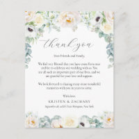 Kristen White Floral Wedding Empfang Vielen Dank