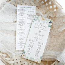 Kristen White Katholic Wedding Zeremony Program