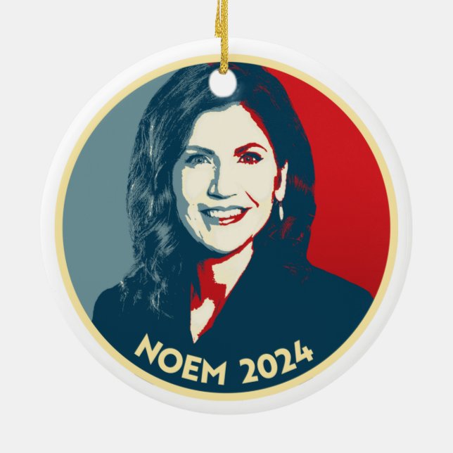 KRISTI NOEM 2024 KERAMIK ORNAMENT (Hinten)