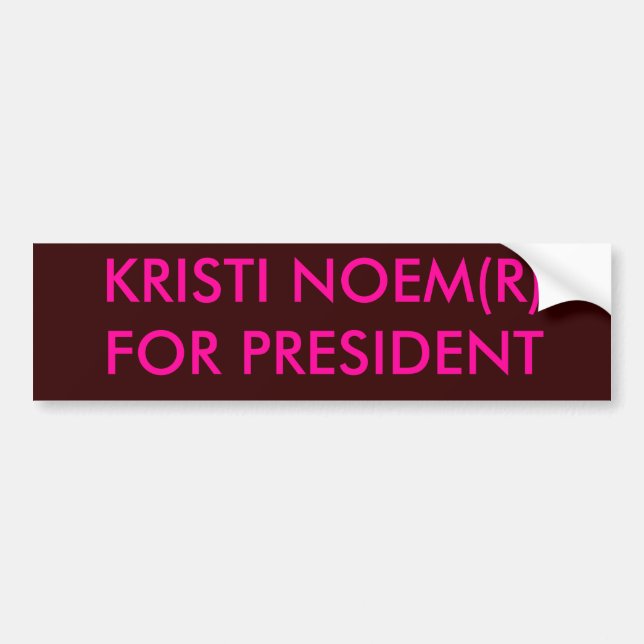 KRISTI NOEM (R) FÜR PRÄSIDENTEN AUTOAUFKLEBER (Vorne)