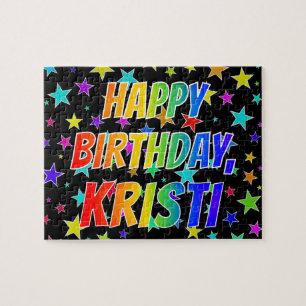 "KRISTI" Vorname, Spaß "GLÜCKLICHER BIRTHTAG" Puzzle