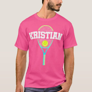 Kristian name Tennis Player Boys Ball and Racket S T-Shirt
