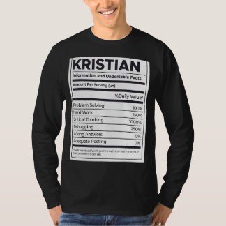 Kristian Nutrition Information Problem lösen Har T-Shirt