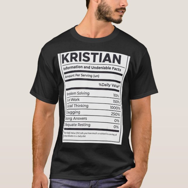Kristian Nutrition Information Problem lösen Har T-Shirt (Vorderseite)