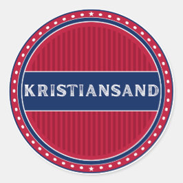 Kristiansand City Pride Emblem Norwegian Identity Runder Aufkleber