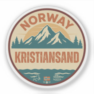 Kristiansand, Norge Norwegen Aufkleber