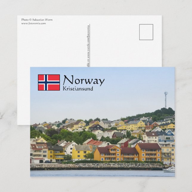 Kristiansund Norwegen Postkarte (Vorne/Hinten)