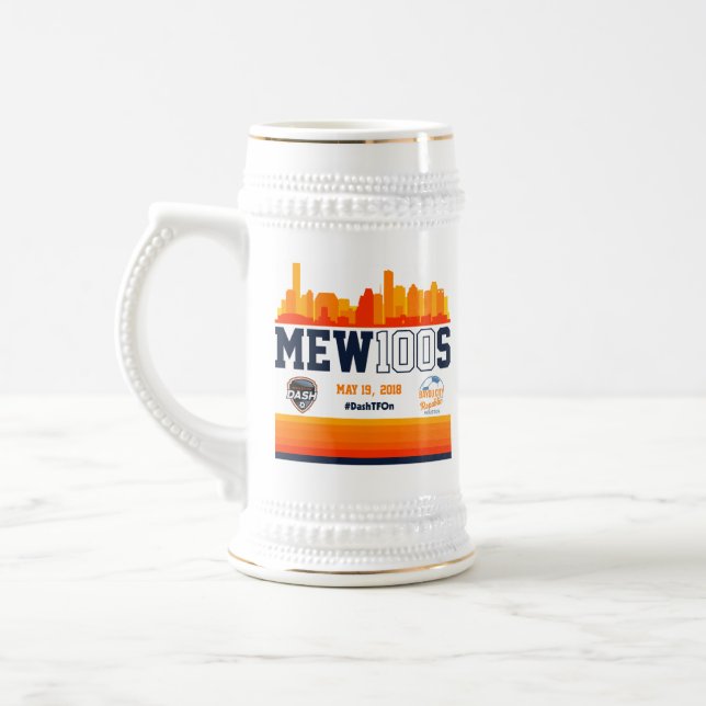 Kristie Mewis 100. Kappe Stein Bierglas (Links)