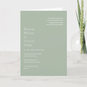 Kristin Sage Green Modern Wedding Einladung