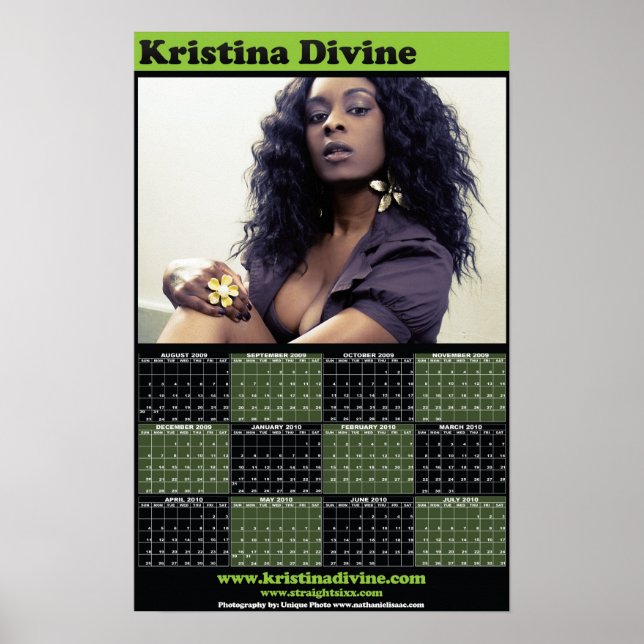 Kristina Divine Pinup Calendar Poster (Vorne)