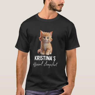 KRISTINA'S Offizielles Katzenschlafshirt Pyjama T-Shirt
