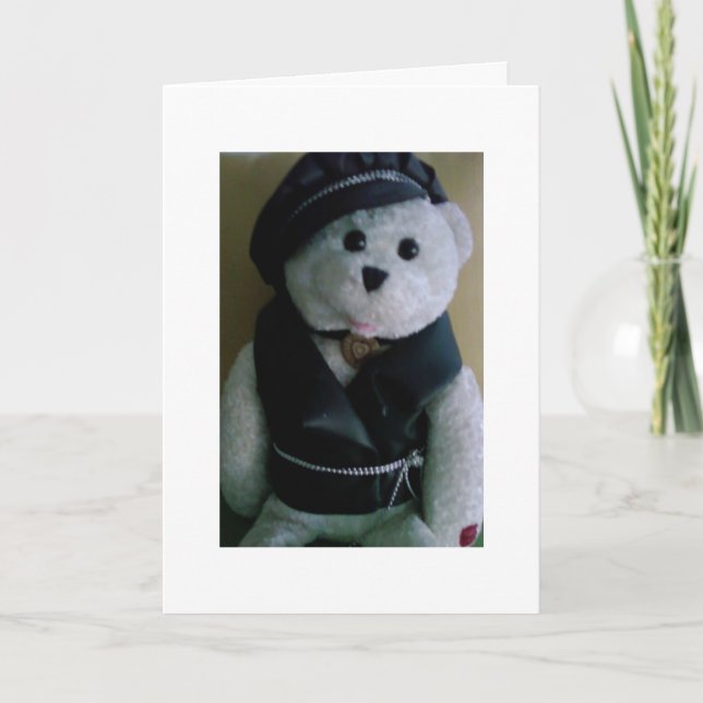 KRISTMAS "COOLER BIKERBEAR" FEIERTAGSKARTE (Vorderseite)