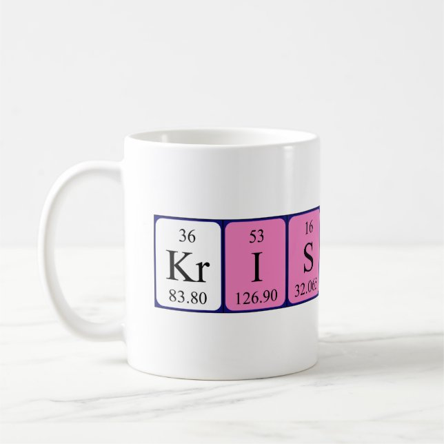 Kristoff Namen-Tasse periodischer Tabelle Tasse (Links)