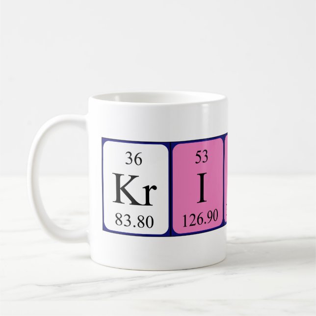 Kristy Periodenname Tasse (Links)