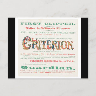 Kriterium Clipper Sailing Postkarte