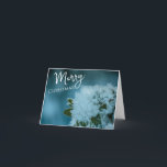 Kritikpunkte auf einer Blatt-Winter-Grußkarte Feiertagskarte<br><div class="desc">Passen Sie diese Urlaubskarte mit einer personalisierten Nachricht für die Urlaubssaison an. Auf dieser Karte befindet sich ein Foto von Zellen,  die sich auf den Blätter eines Baumes gebildet haben.</div>