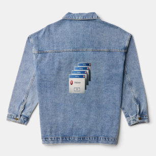 Kritischer Fehler — Retro-Windows-Warnfelder-Grafi Jeansjacke